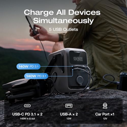 Image of EF ECOFLOW TRAIL 300 DC Power Bank Station, 288Wh Outdoor Portable Power Station, LiFePO4 Battery, 300W DC Output, Compact Solar Generator for Camping, Travel, and Emergency (No AC Outlet Included)