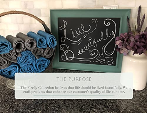 The Firefly Collection Bamboo Kitchen Towel Set, 4Pk - Lightweight, Ultra Absorbent Kitchen Towels Perfect For Your Wiping, Cleaning & Drying Needs With Soft, Sustainable Bamboo Fibers - Granite Grey #TOP4