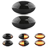 Zulassung: E-Prüfzeichen 2 x LED Blinkleuchte Blinker DYNAMISCHE Seitenblinker mit E-Prüfzeichen Black Vision V-173308LG