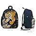 Japanese Tiger Wave Cute Backpack Small Daily Casual Daypack Travel Bag with Adjustable Strap Graphic Print