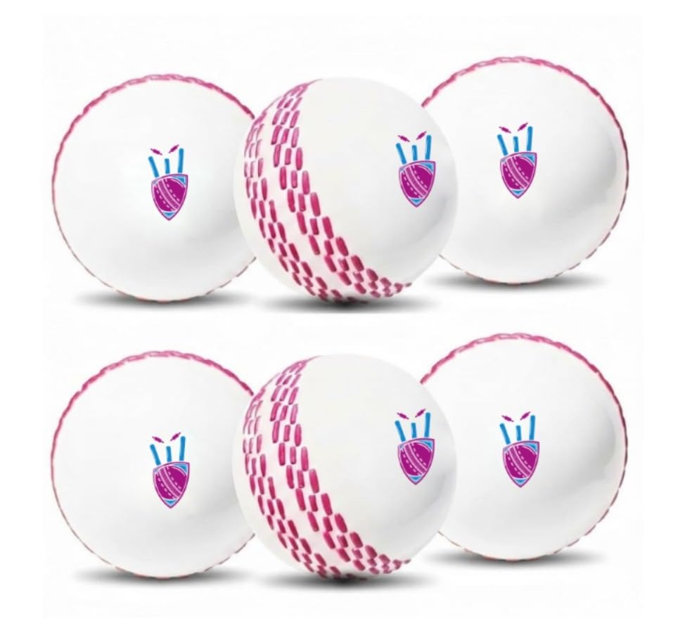 BodyFit Premium T-20 Synthetic Rubber Cricket Ball Match Practice Training | Practice Cricket Ball | Wind Balls | Swing Ball | Indoor & Outdoor Street & Beach Cricket Pack-6 Pcs, White Logo1.-image-42