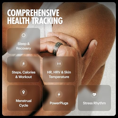 Image of ULTRAHUMAN Diesel Ring I Fashion of The Future | Industrial Design Meets Performance I Size First | Smart Ring Activity Tracker for Men & Women | Actionable Health Insights | (Phantom, 5)