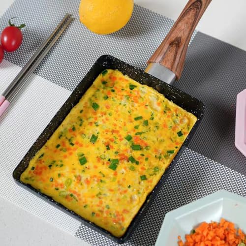 Poêle à omelette induction carrée antiadhésive avec cuisson uniforme - 4
