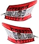 Evan-Fischer Tail Light Assembly Compatible with 2013-2015 Nissan Sentra Outer Set of 2 Passenger and Driver Side