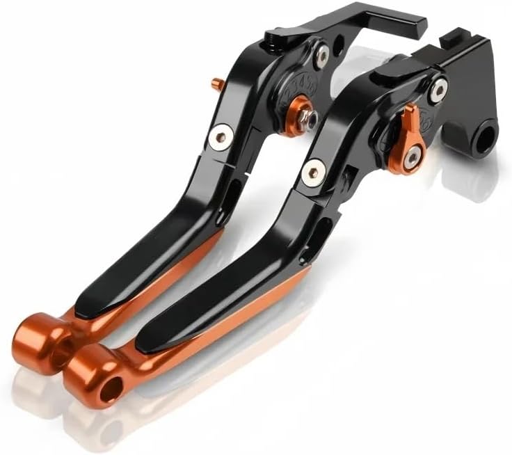 Motorcycle Brake Clutch Lever for D/ 125 200 250 390 CNC Aluminum Extendable Adjustable Levers Accessories Orange