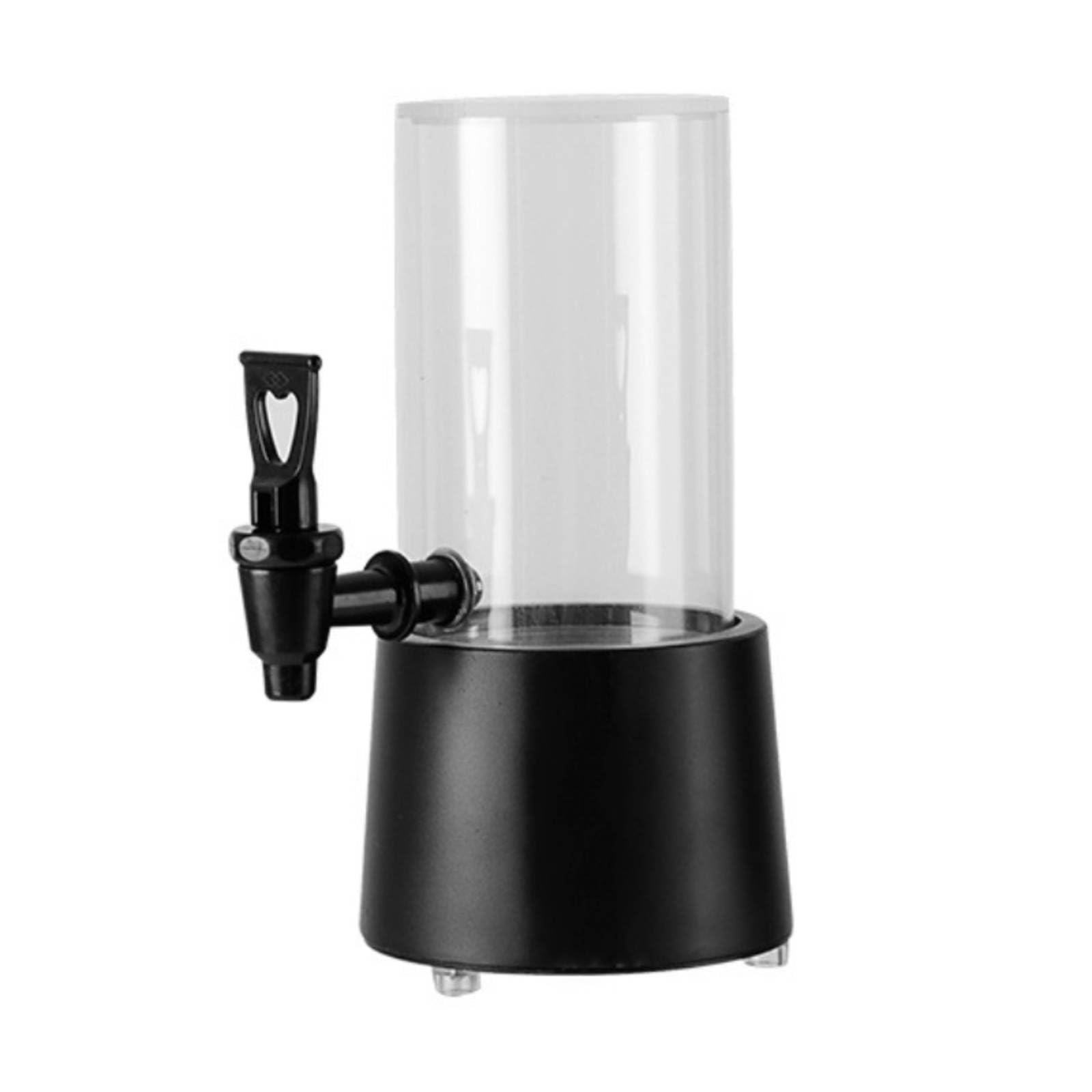 3 Litros Torre Cerveza Gran Capacidad Dispensador Torre Base Estable Fuente Bebidas para Bar, Redondo Cilíndrico Luz Blanca, 2L