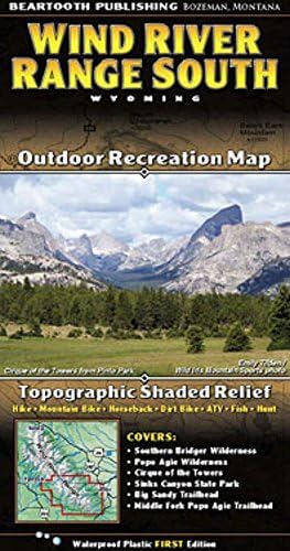 Beartooth PublishingWind River Mountains Topographic Map - Southern Half