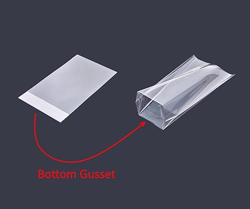 Miniatura 6 de Wowfit Bolsas de regalo de celofán con fondo transparente de 10 x 14 pulgadas con lazos dorados de 6 pulgadas, embalaje de violonchelo para