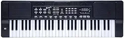 Teclado Musical Queen's de 54 Teclas, para Iniciantes e Intermediários, Preto