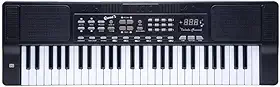 Teclado Musical Queen's de 54 Teclas, para Iniciantes e Intermediários, Preto