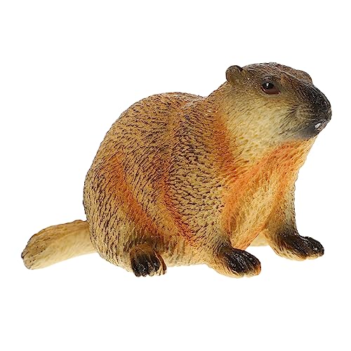 SOLUSTRE Figurine Marmotte Réaliste pour Garçon Et Filles M-2733 Medium en Résine Lisse, Modèle Éducatif Interactif pour Maison Bureau, Jouet...