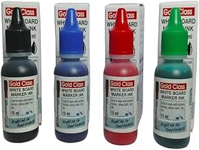 Gold Class Combo Pack Of White Board Bold Marker Ink 15Ml | Easily Refillable | Suitable For Multiple Surfaces | Office & School Stationery (Set Of 4)