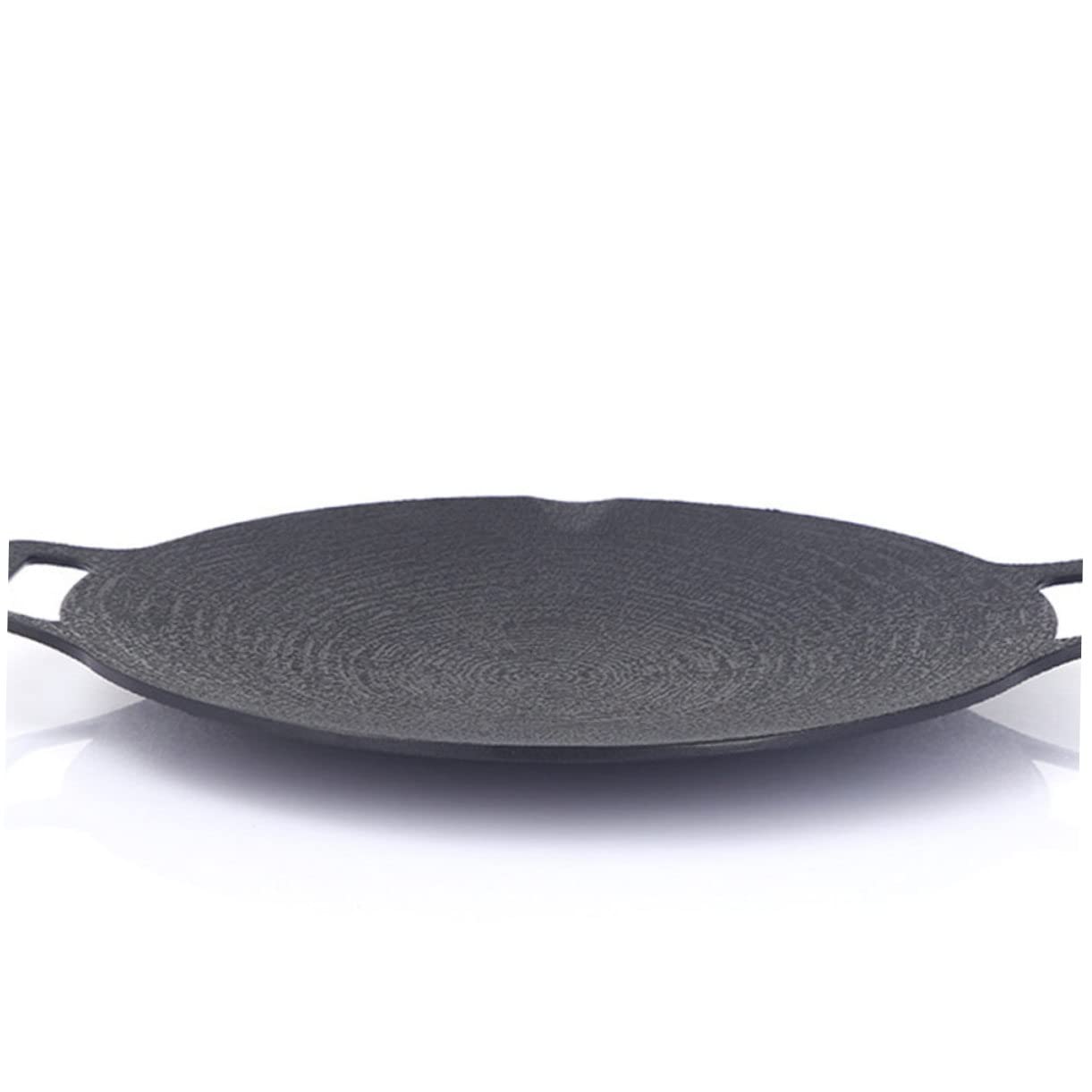 Garneck Piastra Grill Antiaderente da Barbecue, Vassoio Rotondo Nero