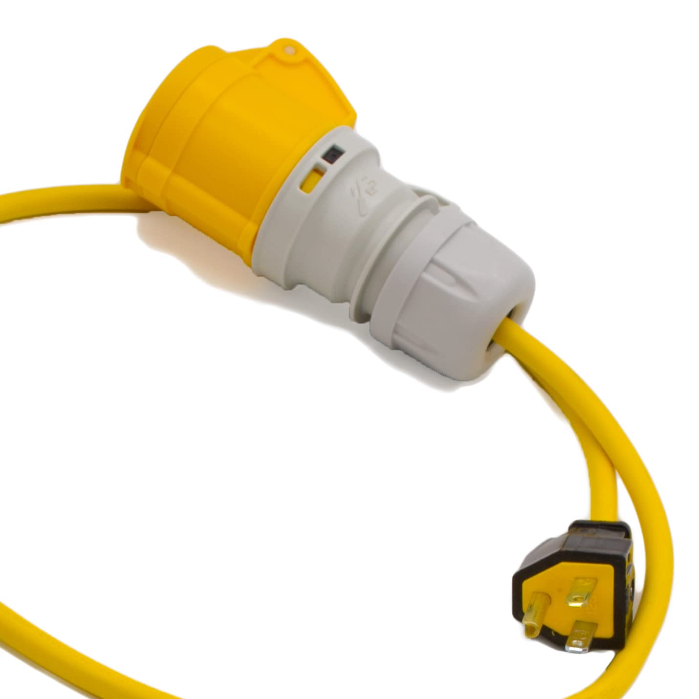 NEMA USA 15A Mains Plug to Yellow 110v CEE Connector Fly