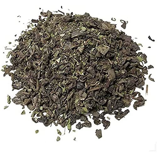Té Verde Moruno Sabor Hierbabuena - Con China Gunpowder y Pipermint - Infusión Digestiva, Depurativa y Antioxidante - Tradicional de China - 100 g Granel - Aromas de Té