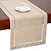 Grelucgo Handmade Hemstitch Beige Table Runner Or Dresser Scarf, Rectangular 14 by 72 Inch