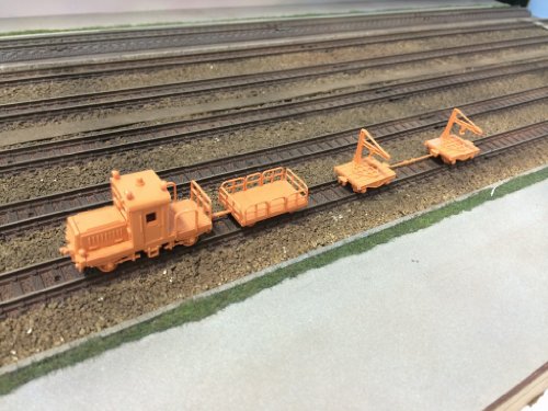 Voie N 2529 véhicule entretien district orange rail miniature voie pré-tracée - 3