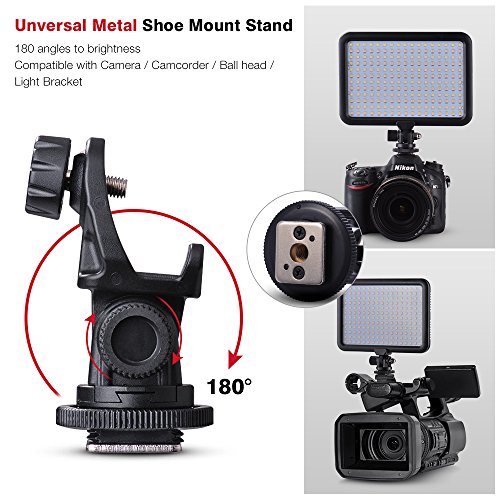 Tycka Camera 204 Led Lighting Panel, Video Photo Studio Light, 1300lm Stepless Dimmable Brightness, 3200K - 5600K White and Yellow light, 2200mAh battery and charger, Ultra-thin, for DSLR DV Camcorder