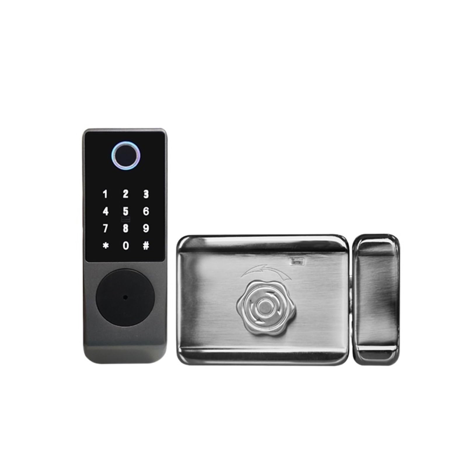 Serrure électronique numérique W7 étanche Tuya pour porte extérieure