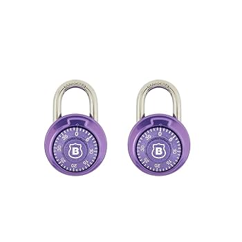 Brinks 48mm Anodized Dial Combination Lock, 2 Pack