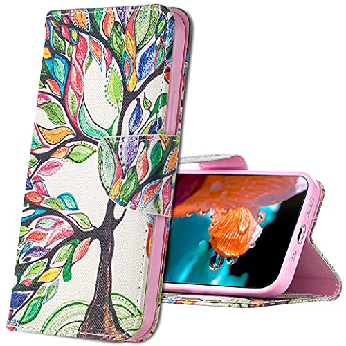 MRSTER Funda Realme 6, PU Cuero Flip Folio Carcasa [Kickstand] [Ranura para Tarjeta] [Cierre magnético] para Realme 6. BF Tree of Life