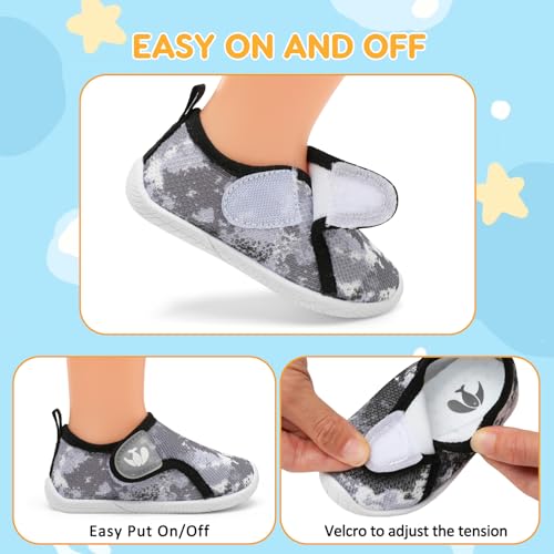 Image of FEETCITY Kids Sneakers Toddler Shoes Boys Girls Breathable Baby Walking Shoes Lightweight Fashion Casual Sports Running Sneakers, Blackcamo