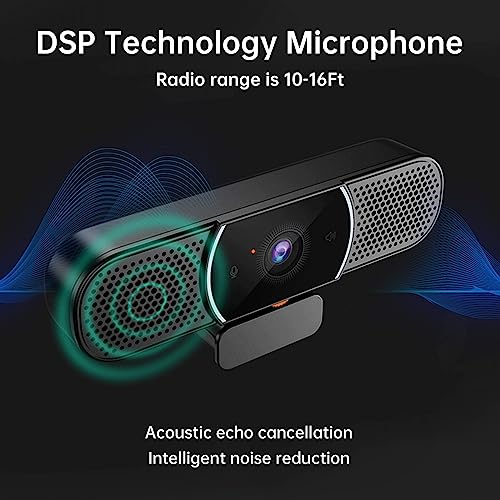 Image of 3 in 1 Webcam with Microphone and Speaker for Desktop 1080p PC Camera USB2.0 HD Video Conferencing Camera with Noise Reduction Microphone and Privacy Cover for PC Zoom Meeting Skype
