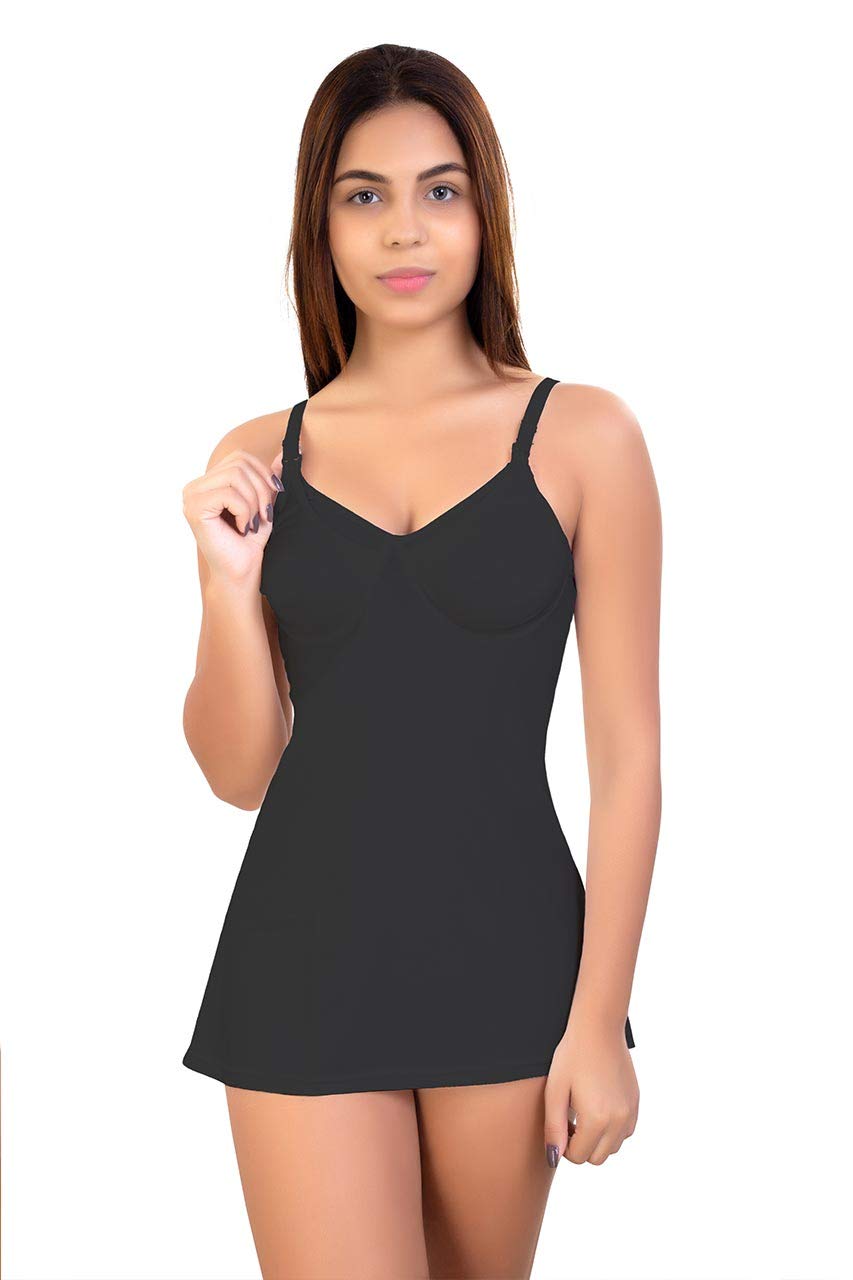 O' Womaniyah! Women's Maternity Breastfeeding Clip Down Nursing Camisole/Nursing Tank Top Nursing Sleepwear. (Large, Black) - Image 3 thumbnail