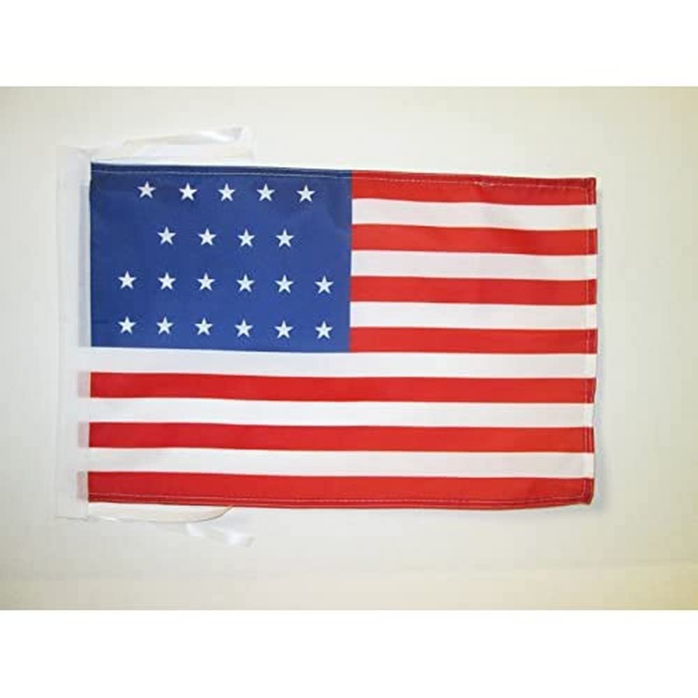 AZ FLAG - United States 1819-1820 21 stars Flag - 18'' x 12'' - 100% Polyester USA - american historic Small Banner with Two Cords - Fade Resistant - Vivid Colors - 18x12 in - 45x30 Cm — image 1
