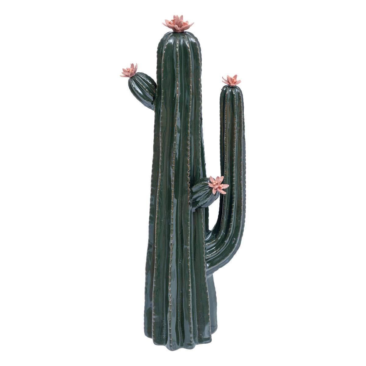 Atmosphera - Cactus décoratif en céramique h40 cm Vert
