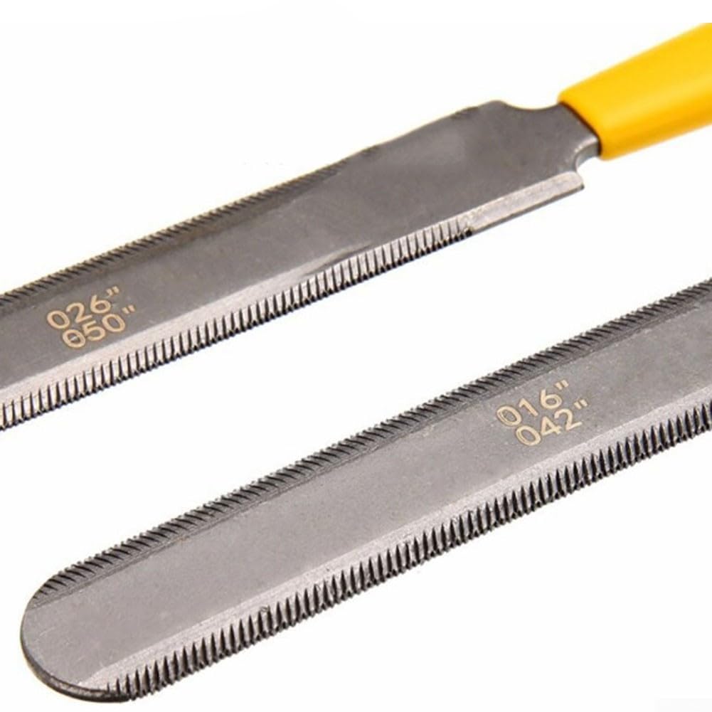 Uitar Lot de 3 limes à sillet de guitare Uitar Luthier Lime Frette Couronnement Outil de réparation Kit Accessoires