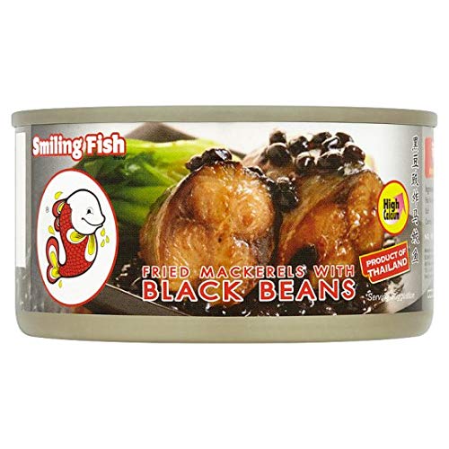 Tinned Fried Mackerel with Black Beans 120g by Smiling Fish