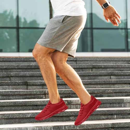 Image of Men's Running Shoes Slip On Walking Comfortable Tennis Breathable Non Slip Athletic Gym Workout Cross Training Fashion Sneakers