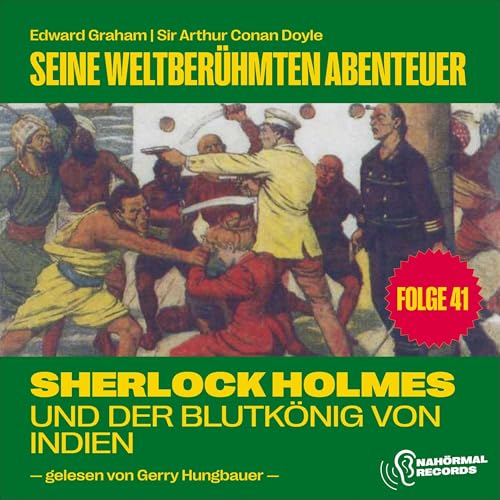 Page de couverture de Sherlock Holmes und der Blutk&ouml;nig von Indien