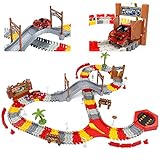 [Verbesserung Der Fähigkeit] Kinder können aus 144 Schienenstücken das schaffen car track was sie mögen, um endlose Kombinationen zu ermöglichen. Während des Bauens können Kinder die Kreativität, die Spleißfähigkeit und die Hand-Auge-Koordination verbessern.