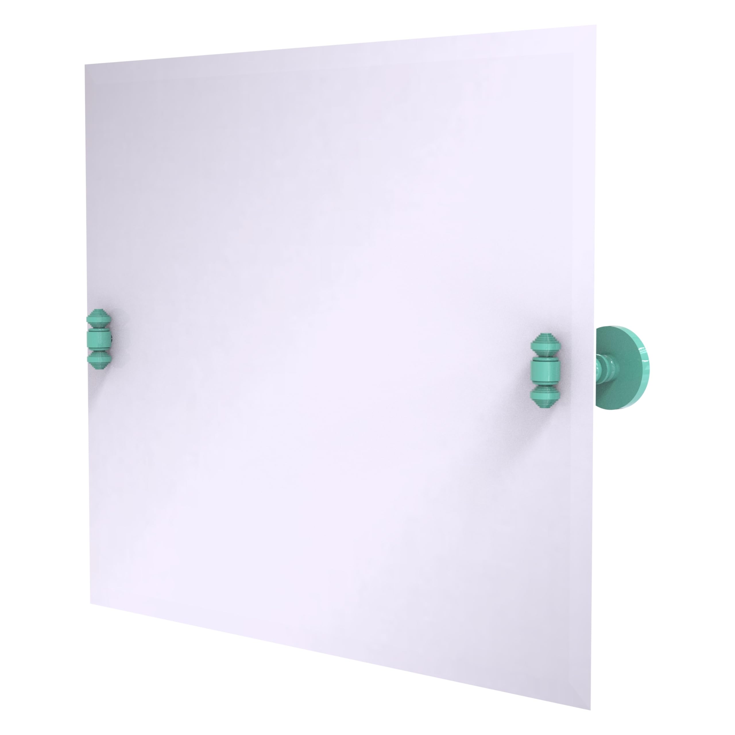 Allied Brass SB-93-SFG Frameless Landscape Rectangular Tilt Mirror with Beveled Edge, Sea Foam Green