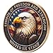 Leafence Veteran Challenge Coin Bulk Saluting Veteran Patriotic Military Coin for Veterans Appreciation and Veterans Day Gifts (Ten Pieces)