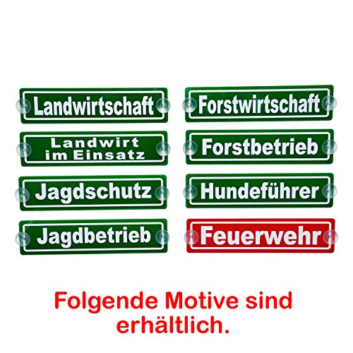 Schilderio Saugnapfschild Schild Hundeführer Acrylschild grün 3mm, ca.20x5 cm für Scheibeninnenbefestigung