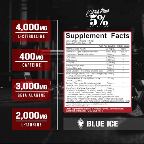 Image of 5% Nutrition 5150 High Stim Pre Workout Powder (Blue Ice)
