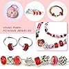 TOAOB 50 Stück Europäische Perlen 20 Stile Rot Große Loch Strass Charms Spacer Perlen Für DIY Handwerk Armbänder Halsketten Schmuckherstellung #4