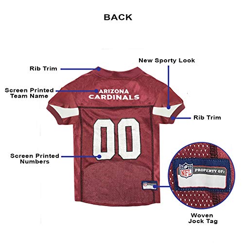 NFL-Arizona-Cardinals-Dog-Jersey-Size-Medium-Best-Football-Jersey-Costume-for-Dogs-Cats-Licensed-Jersey-Shirt