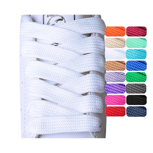 Image of Olukssck 2 Paris Fat Shoe Laces for Sneakers, 5 /8 inch Wide Athletic Shoelaces