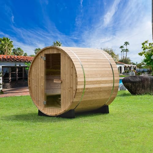 WOODBRIDGE 4-Person Finland Thermo Pine Barrel Sauna
