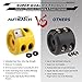 AUTMATCH Winch Cable Hook Stopper (2 Pack), Silicone Rubber Winch Stopper for Wire & Synthetic Rope, Winch Line ATV UTV, Shock Absorbent, Prevent Pulling Bounce and Abrasion, Yellow
