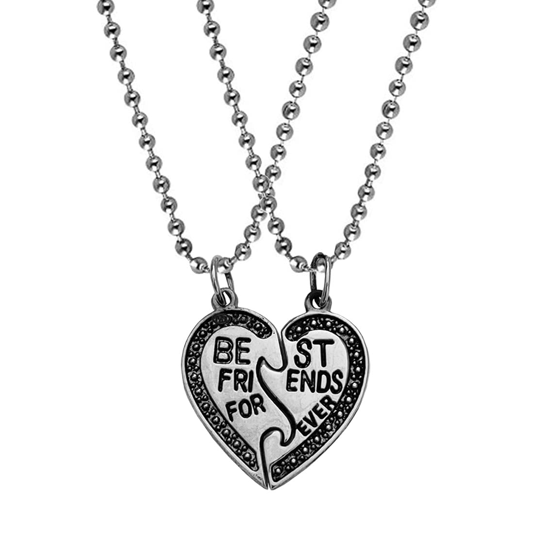 M Men Style Valentine Gift Trendy Rotational Couple Heart Engraved Dual Locket Pendant Necklace Chain Unisex Jewellery Metal Pendant Set