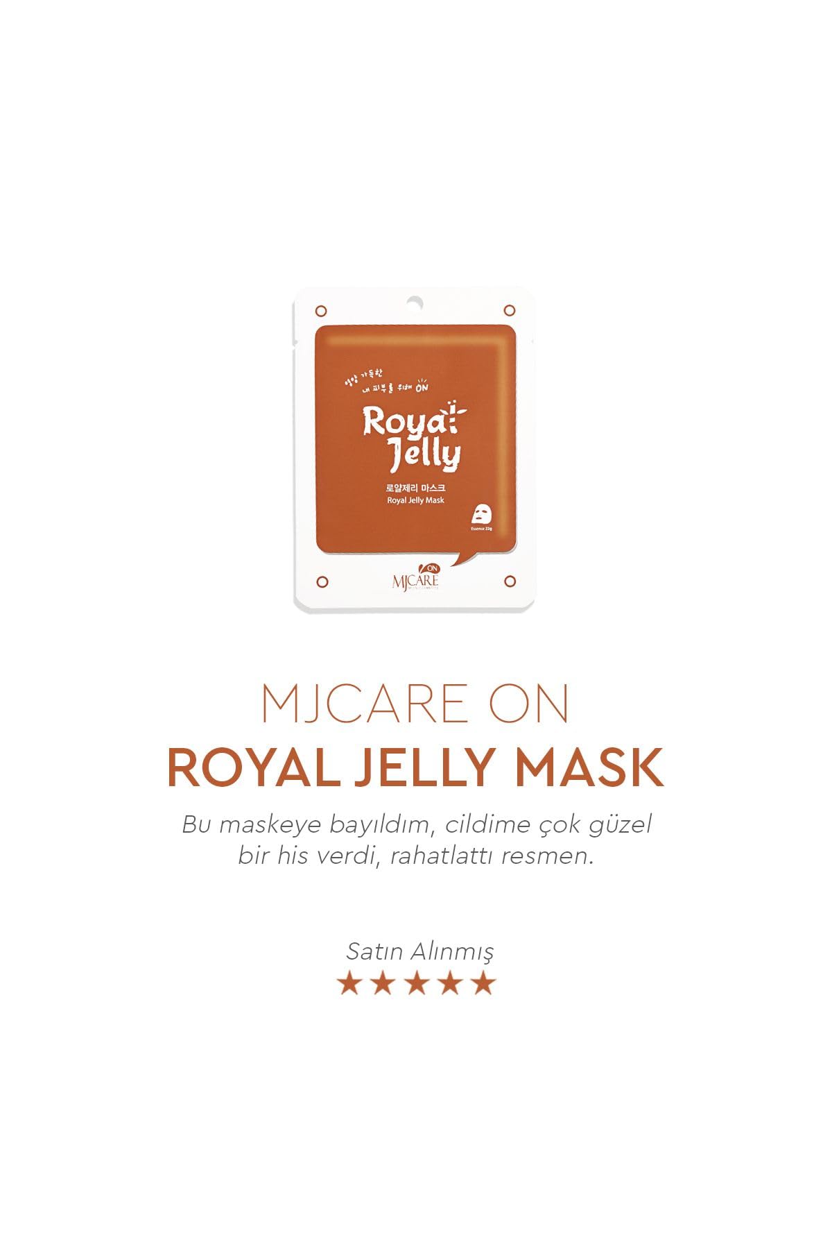 Mjcare On Royal Jelly Mask - Arı Sütü Içeren Maske 10'lu