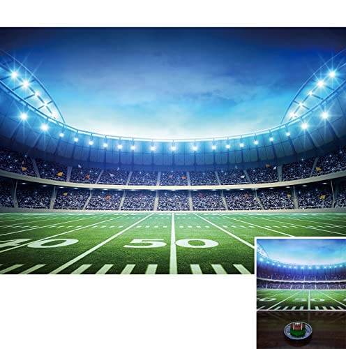 Fondo fotográfico 7x5ft campo de fútbol americano miniatura 3