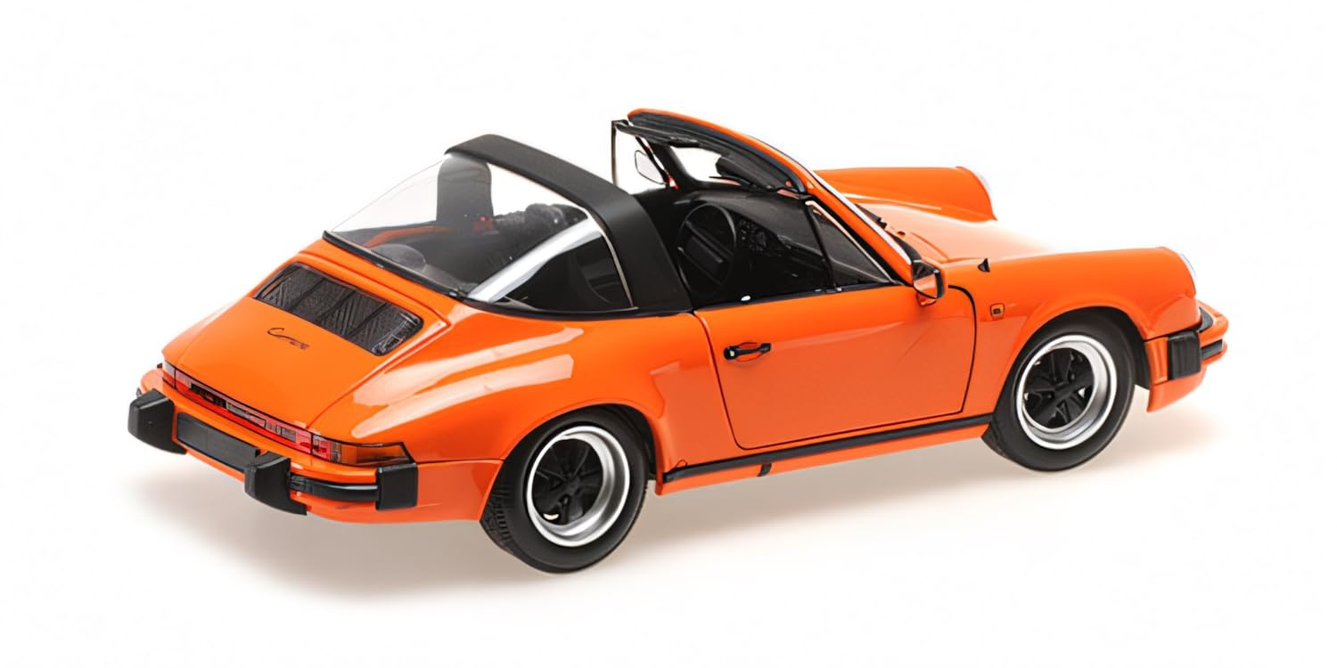 Minichamps 100063064 - Porsch. 911 Carrer. 3.2 Targa Orange with Openings 1983 - maßstab 1/18 - Modellauto