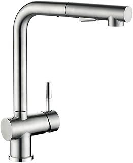 Comprar CECIPA X207S Grifo Cocina Extraible con Ducha, Giratorio 360 ° Grifos Cocina Fregadero Caño con 2 Modos de Rociador, Acero Inoxidable SUS304 Recycled Claim Standard Blended