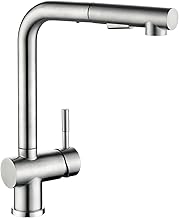 CECIPA Kitchen Mixer Tap with Pull-Out Spray, Extendable Kitchen Faucet, 2 Jets, 360° Rotatable Tap, Stainless Steel Sink Tap